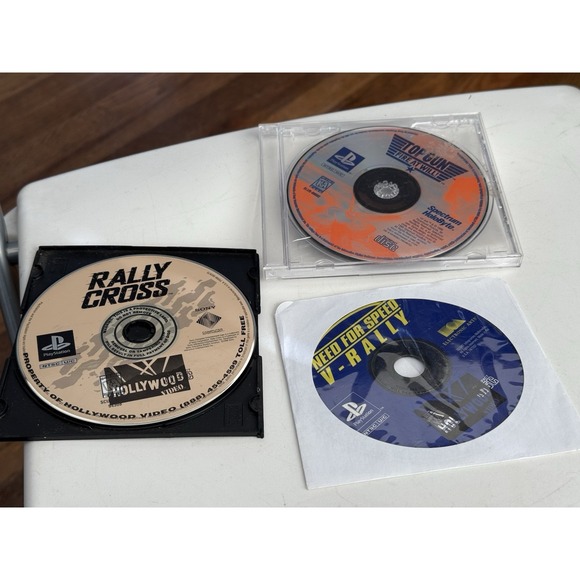 Other - Lot Or‎ 3 PS Games , Disc Only , Rally Cross , Top Gun , Need For Speed V-rally